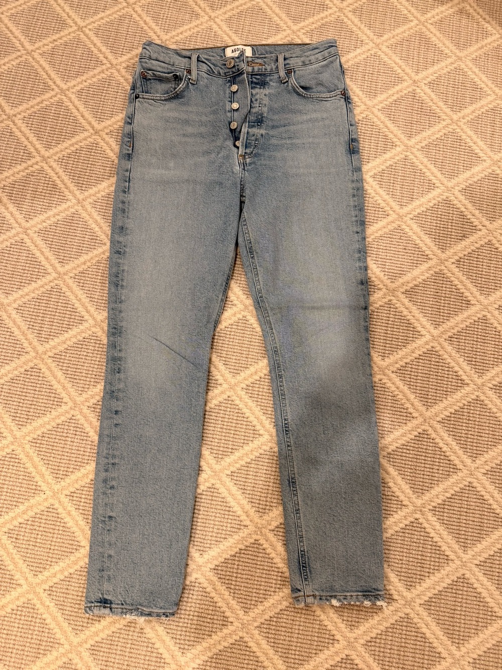Agolde Light Wash High-Rise Skinny Jeans